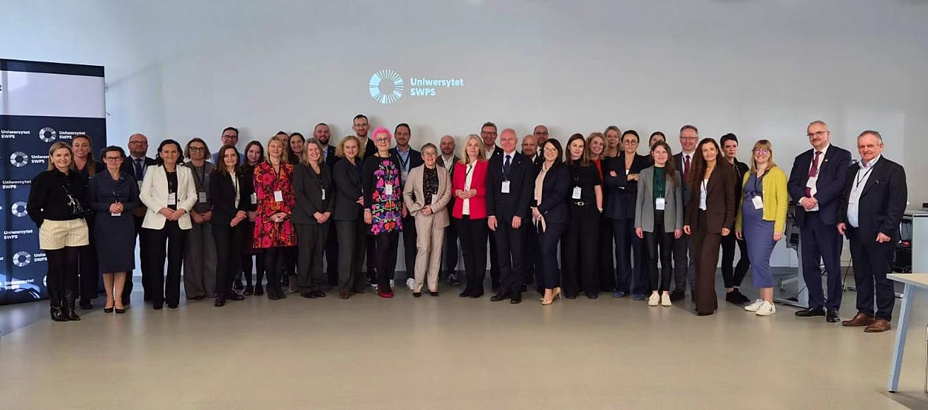 Group photo of experts who met at SWPS University to discuss the role of Polish universities in the future of European higher education